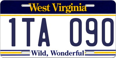 WV license plate 1TA090