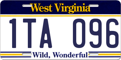WV license plate 1TA096