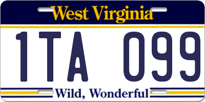 WV license plate 1TA099