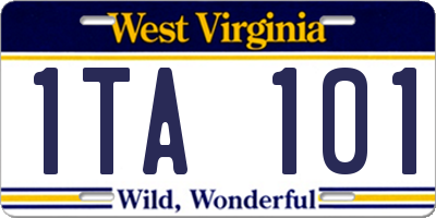 WV license plate 1TA101