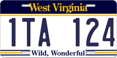 WV license plate 1TA124