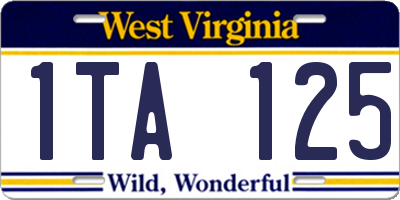 WV license plate 1TA125