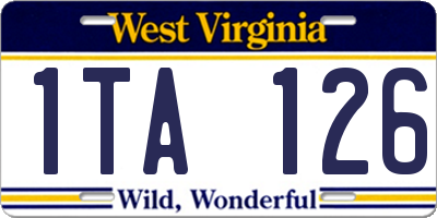 WV license plate 1TA126