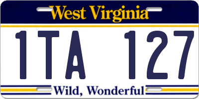 WV license plate 1TA127