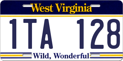 WV license plate 1TA128