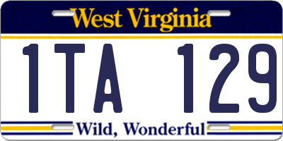 WV license plate 1TA129