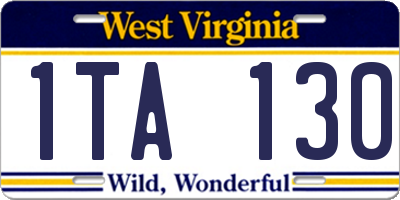 WV license plate 1TA130
