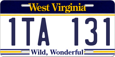 WV license plate 1TA131