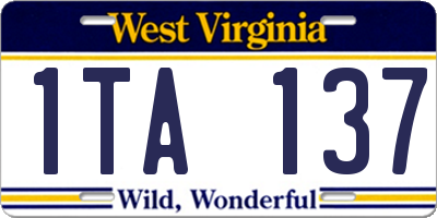 WV license plate 1TA137