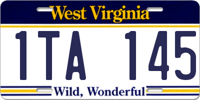 WV license plate 1TA145