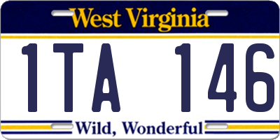 WV license plate 1TA146