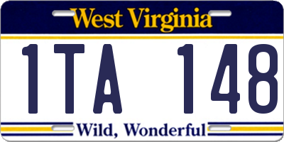 WV license plate 1TA148