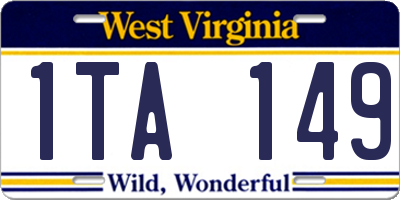 WV license plate 1TA149