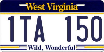 WV license plate 1TA150