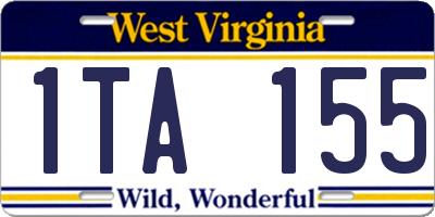 WV license plate 1TA155