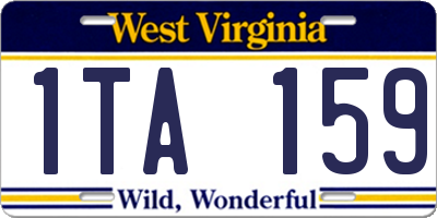 WV license plate 1TA159
