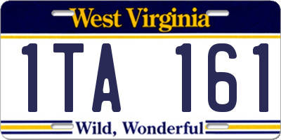WV license plate 1TA161