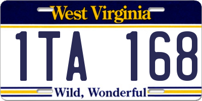 WV license plate 1TA168