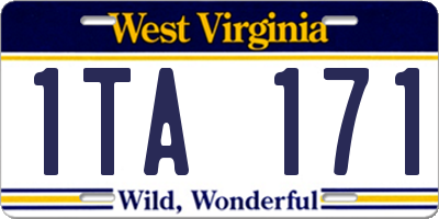 WV license plate 1TA171