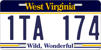 WV license plate 1TA174