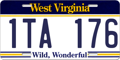 WV license plate 1TA176