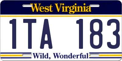 WV license plate 1TA183