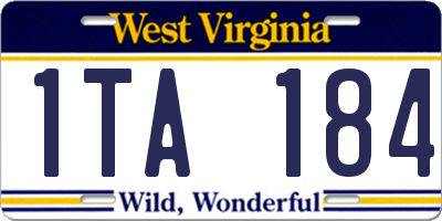 WV license plate 1TA184