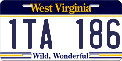 WV license plate 1TA186