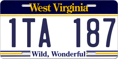 WV license plate 1TA187
