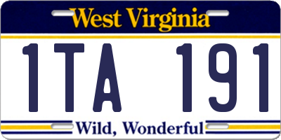 WV license plate 1TA191