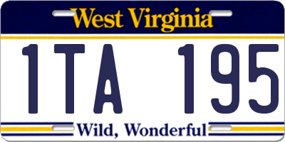 WV license plate 1TA195