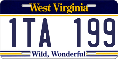 WV license plate 1TA199
