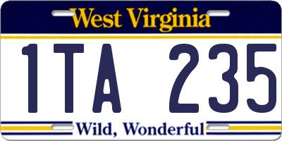 WV license plate 1TA235