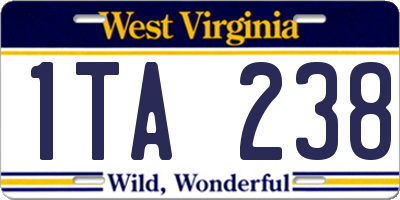 WV license plate 1TA238