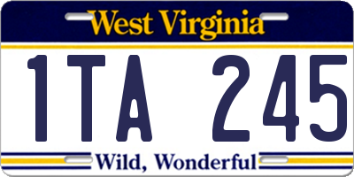 WV license plate 1TA245