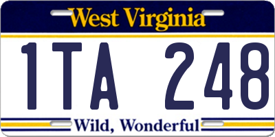 WV license plate 1TA248