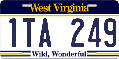 WV license plate 1TA249