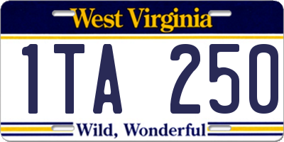 WV license plate 1TA250