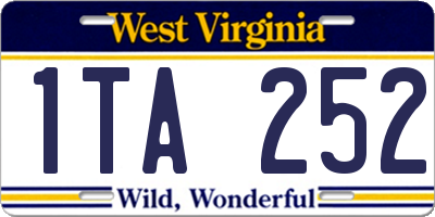 WV license plate 1TA252