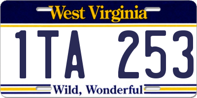WV license plate 1TA253
