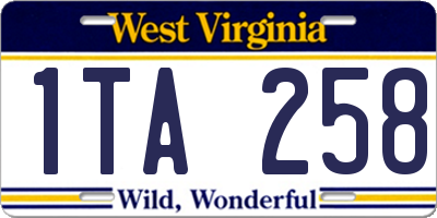 WV license plate 1TA258