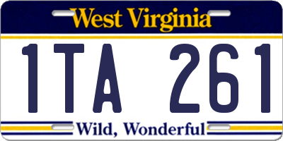 WV license plate 1TA261