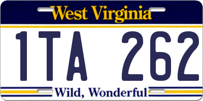 WV license plate 1TA262