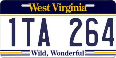 WV license plate 1TA264