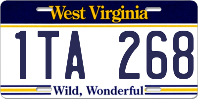 WV license plate 1TA268
