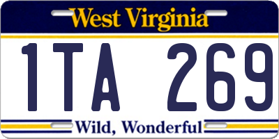 WV license plate 1TA269