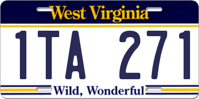 WV license plate 1TA271