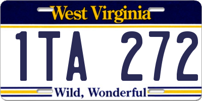 WV license plate 1TA272