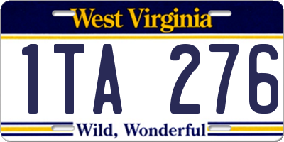 WV license plate 1TA276