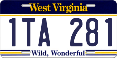 WV license plate 1TA281
